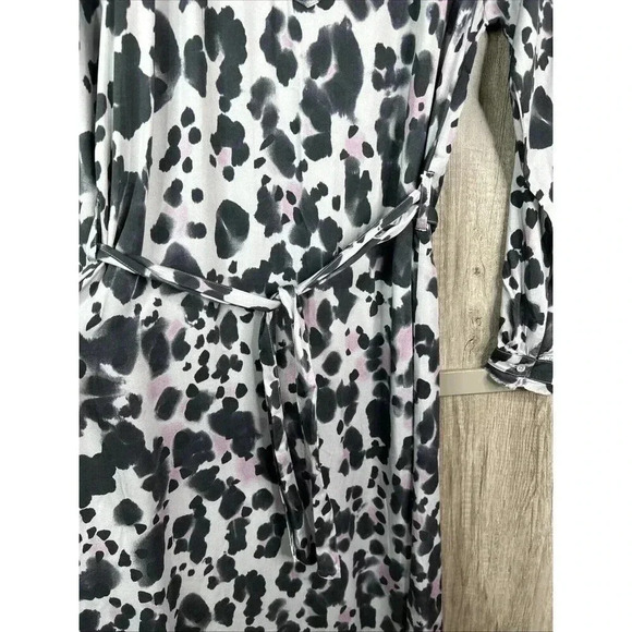 Cloth & Stone Midi Dress Animal Print Long Sleeves Ecovero Sz S - Picture 6 of 10